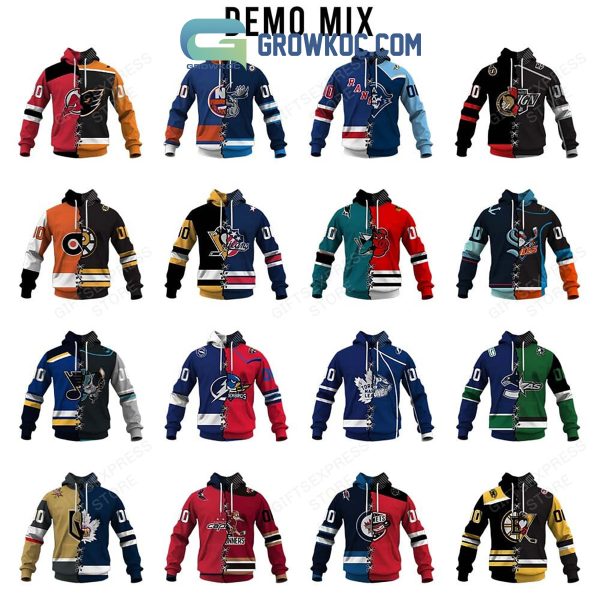 NHL Mix AHL 2 Team Home Jersey Personalized Hoodie T Shirt