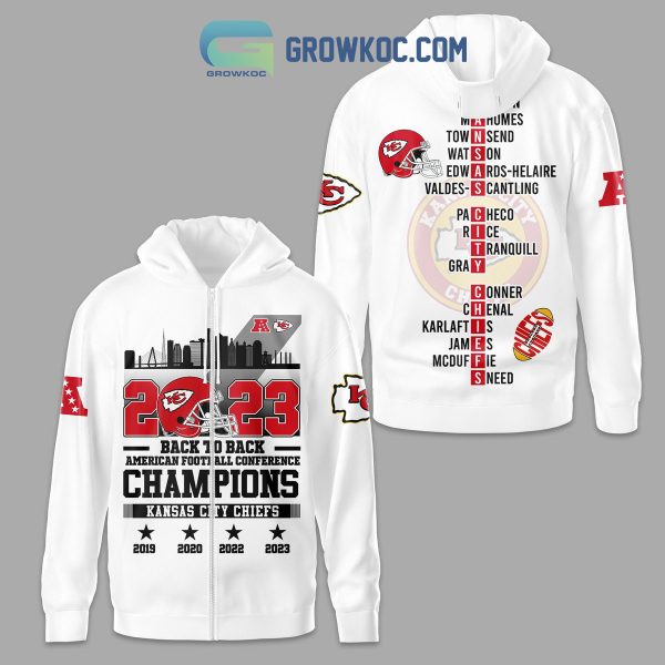 2023 Back To Back AFC Champions Kansas City Chiefs Hoodie T Shirt Sweatshirt