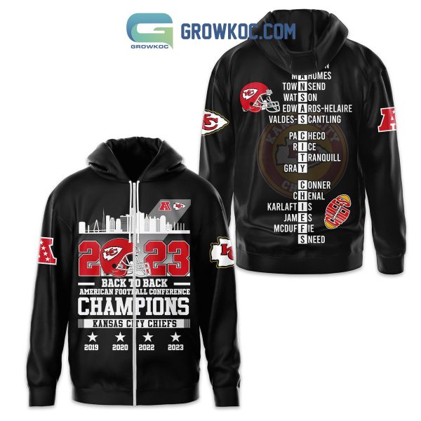 2023 Back To Back AFC Champions Kansas City Chiefs Hoodie T Shirt Sweatshirt