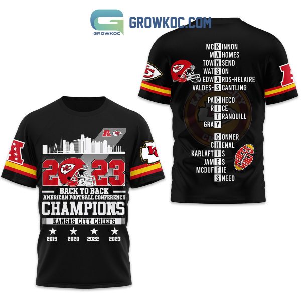 2023 Back To Back AFC Champions Kansas City Chiefs Hoodie T Shirt Sweatshirt