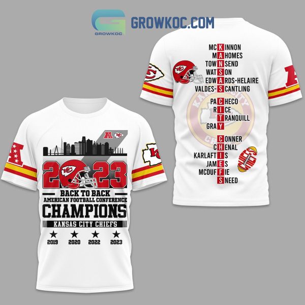 2023 Back To Back AFC Champions Kansas City Chiefs Hoodie T Shirt Sweatshirt