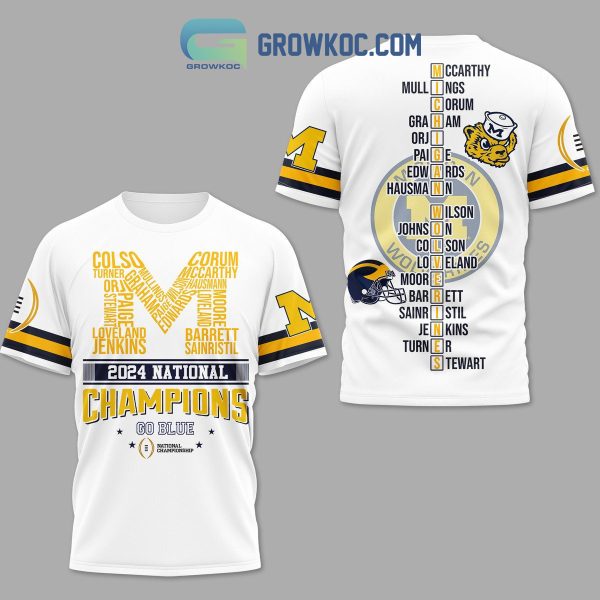 2024 National Champions Go Blue Michigan Wolverines Hoodie T Shirt