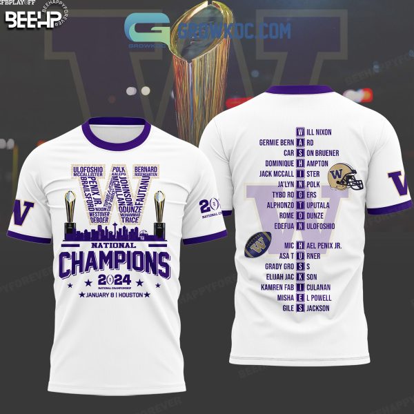 2024 National Champions Washington Huskies Hoodie T Shirt
