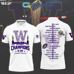 2024 National Champions Washington Huskies Polo Shirt