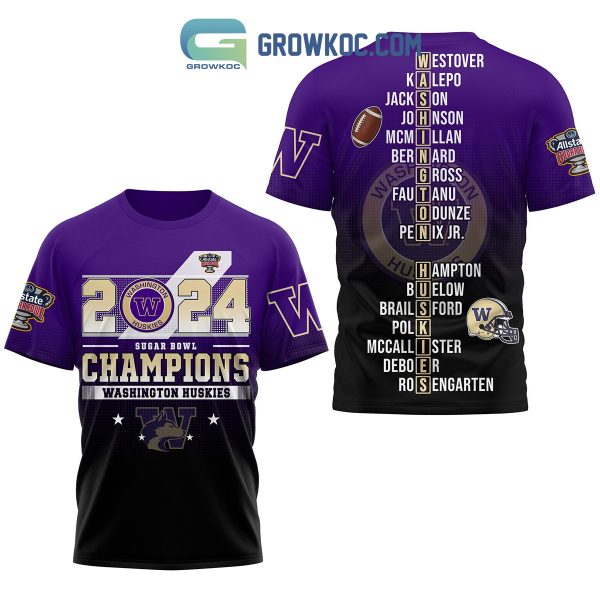 2024 Sugar Bowl Champions Washington Huskies Hoodie T Shirt