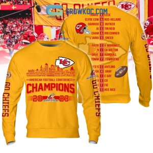 AFC Champions 2023 Go Chiefs Gold Red Hoodie T Shirt Sweatshirt