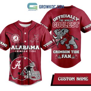 Alabama Crimson Tide Proud Fan Personalized Baseball Jersey