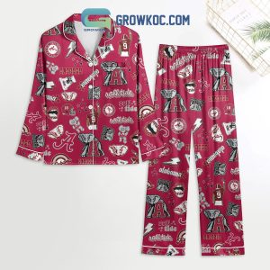Alabama Crimson Tide Roll Tide Red Polyester Pajamas Set