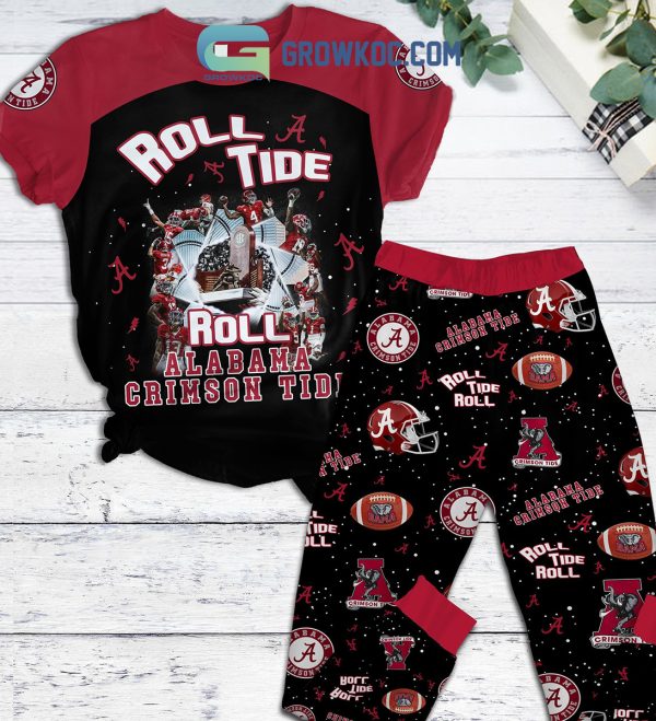 Alabama Crimson Tide Roll Tide Roll Fleece Pajamas Set