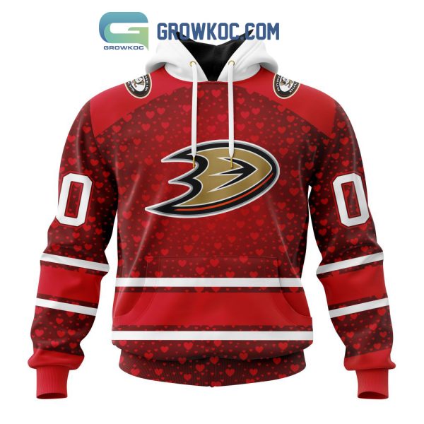 Anaheim Ducks Valentines Day Fan Hoodie Shirts