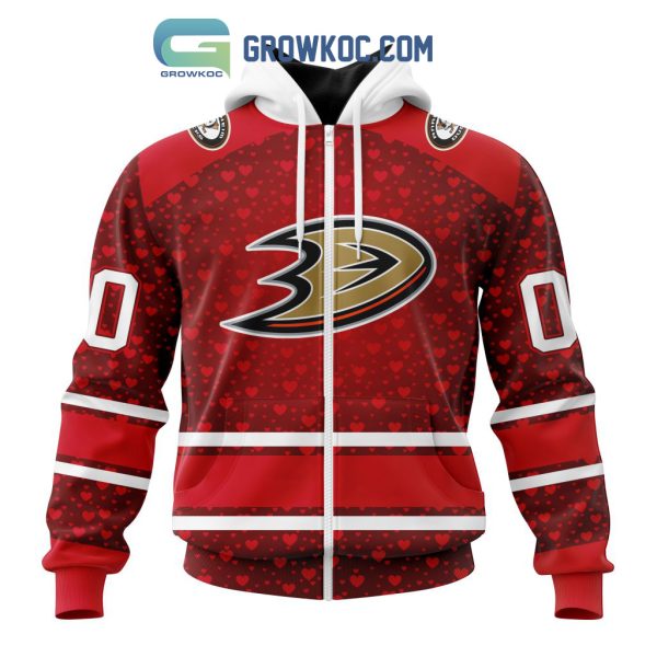 Anaheim Ducks Valentines Day Fan Hoodie Shirts