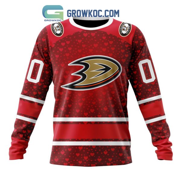 Anaheim Ducks Valentines Day Fan Hoodie Shirts