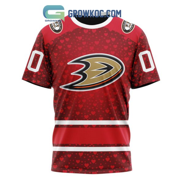 Anaheim Ducks Valentines Day Fan Hoodie Shirts