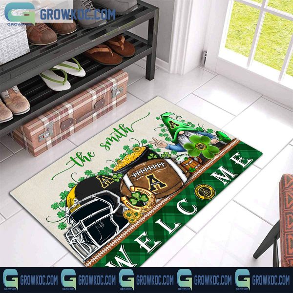 Appalachian State St. Patrick’s Day Shamrock Personalized Doormat