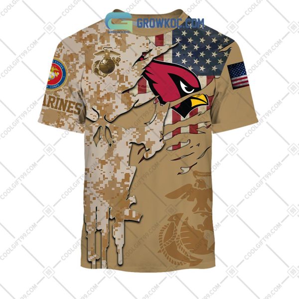 Arizona Cardinals Marine Camo Veteran Camo Veteran Personalized Hoodie Shirts