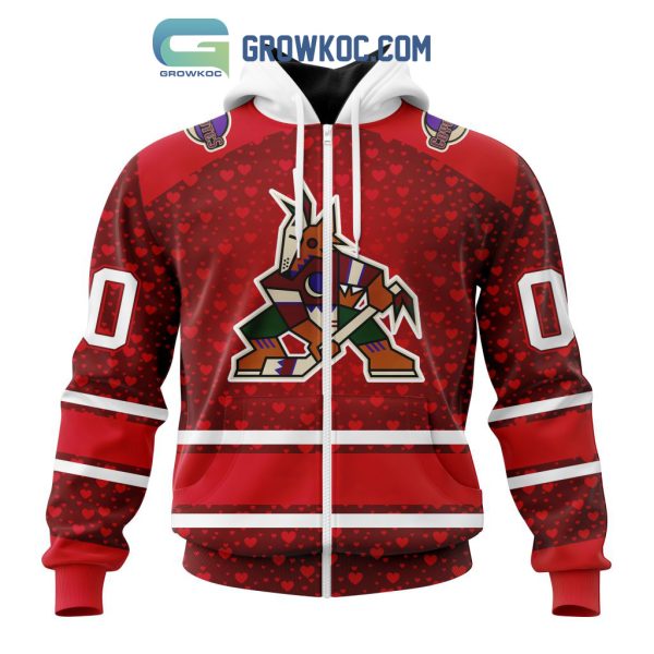 Arizona Coyotes Valentines Day Fan Hoodie Shirts