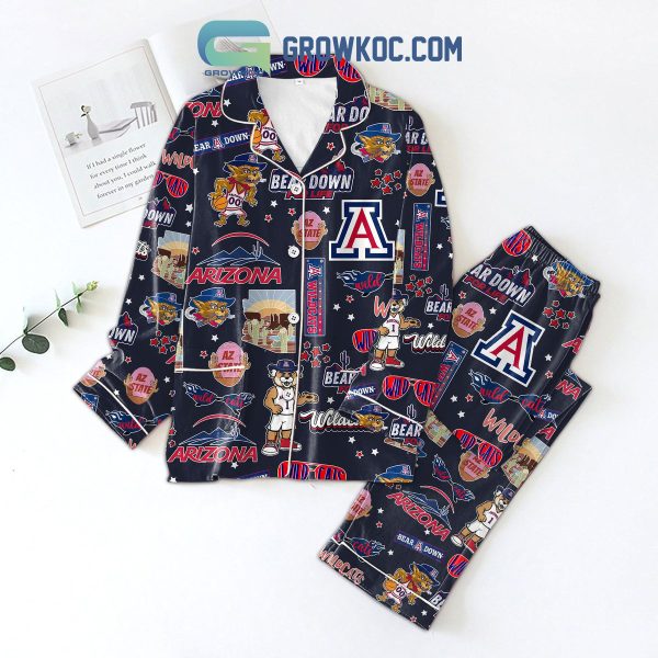 Arizona Wildcats Bear Down Polyester Pajamas Set