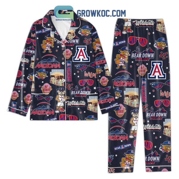 Arizona Wildcats Bear Down Polyester Pajamas Set
