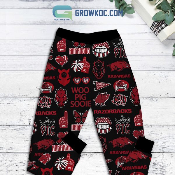 Arkansas Razorbacks Kind Of Fan Girl Fleece Pajamas Set