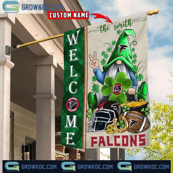 Atlanta Falcons St. Patrick’s Day Shamrock Personalized Garden Flag