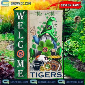 Auburn Tigers St. Patrick’s Day Shamrock Personalized Garden Flag