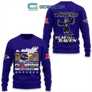 Baltimore Ravens AFC North Champs 2023 Play Hoodie Shirts