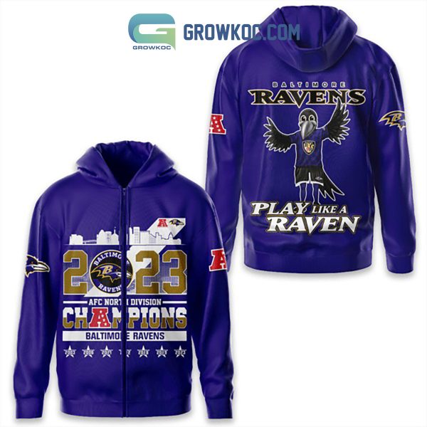 Baltimore Ravens AFC North Champs 2023 Play Hoodie Shirts