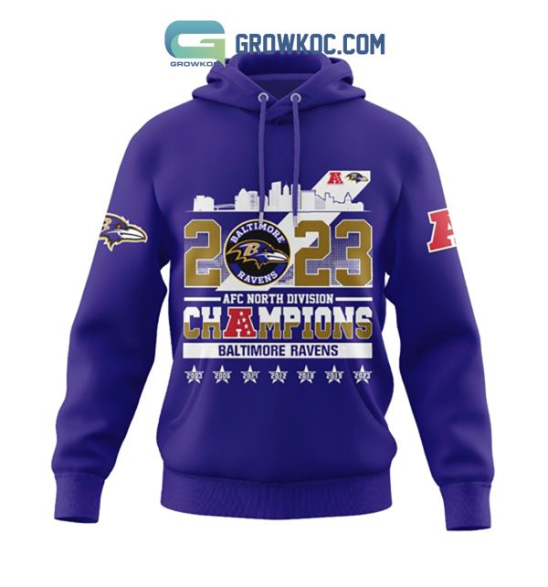 Baltimore Ravens AFC North Champs 2023 Play Hoodie Shirts