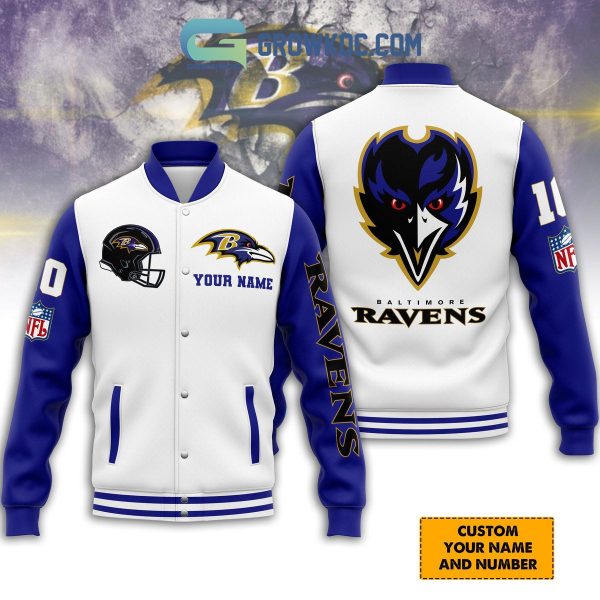 Baltimore Ravens Dream Team Personalized Baseball Jacket