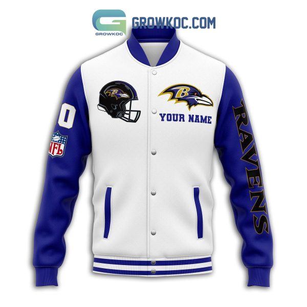 Baltimore Ravens Dream Team Personalized Baseball Jacket