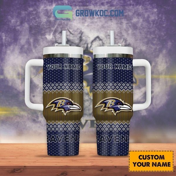 Baltimore Ravens Fan Love Personalized 40oz Tumbler