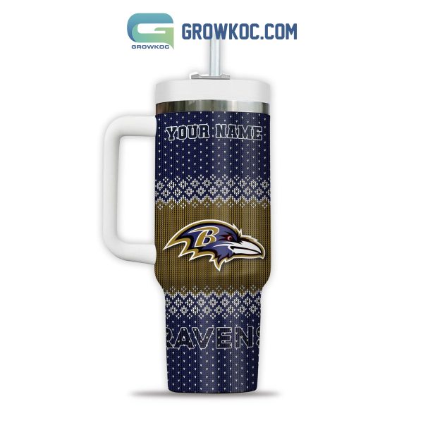 Baltimore Ravens Fan Love Personalized 40oz Tumbler