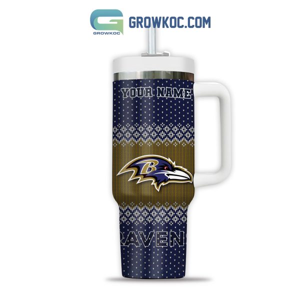 Baltimore Ravens Fan Love Personalized 40oz Tumbler