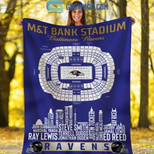Baltimore Ravens M&T Bank Stadium Legends Fleece Blanket Quilt