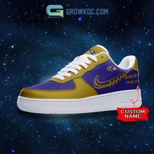 Baltimore Ravens Personalized Air Force 1 Sneaker Shoes