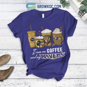 Baltimore Ravens Run On Coffee Fan Fleece Pajamas Set Purple