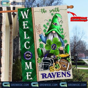 Baltimore Ravens St. Patrick’s Day Shamrock Personalized Garden Flag