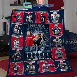 Bill Belichick Legends Patriots 2000 2023 Memories Fleece Blanket Quilt