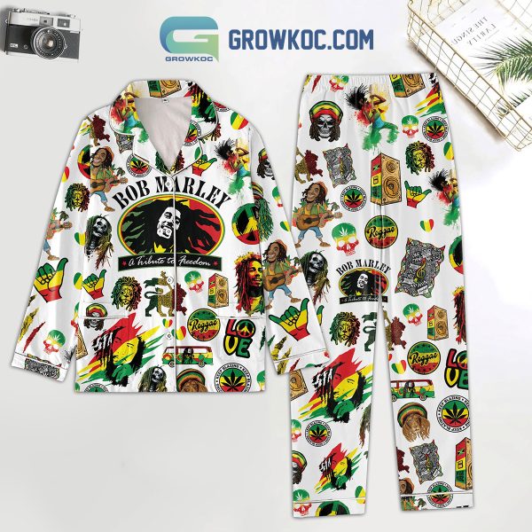 Bob Marley Love Peace Polyester Pajamas Set