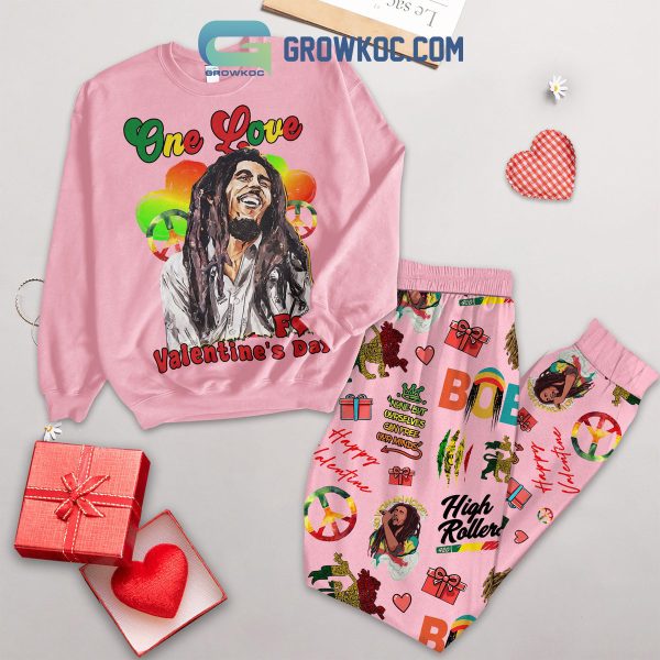 Bob Marley One Love Fleece Pajamas Set Long Sleeve