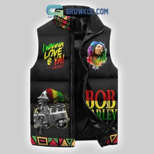 Bob Marley Rebel Love Sleeveless Puffer Jacket