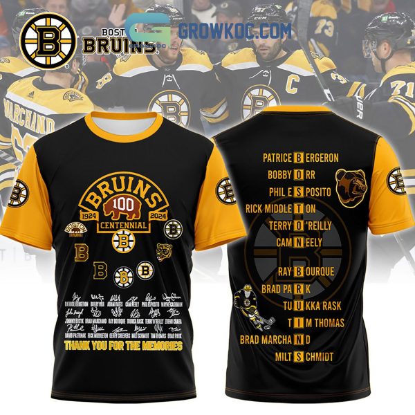 Boston Bruins 100 Centennial Memories Hoodie Shirt