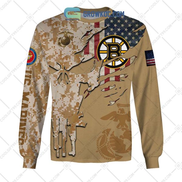 Boston Bruins Marine Corps Personalized Hoodie Shirts