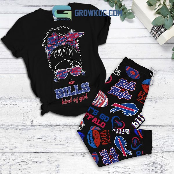 Buffalo Bills Kind Of Girl Mafia Bill Fleece Pajamas Set