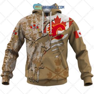 Calgary Flames Marine Corps Personalized Hoodie Shirts