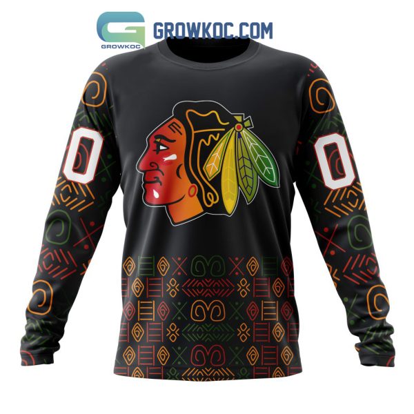 Chicago Blackhawks Black History Month Personalized Hoodie Shirts