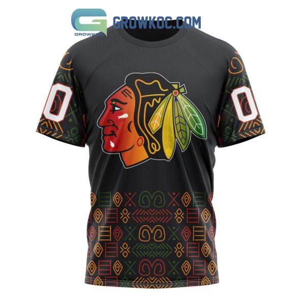 Chicago Blackhawks Black History Month Personalized Hoodie Shirts
