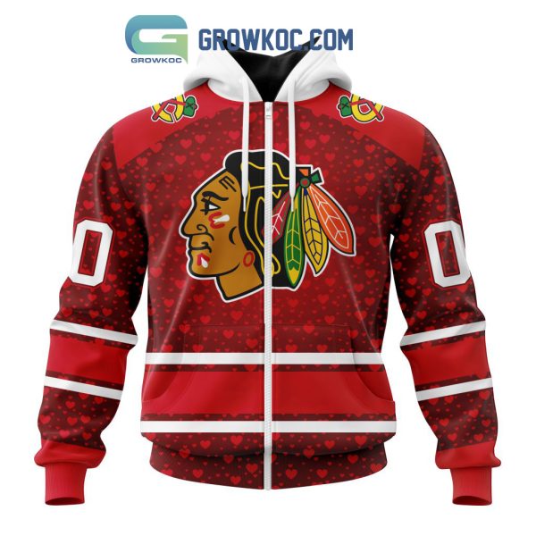 Chicago Blackhawks Valentines Day Fan Hoodie Shirts