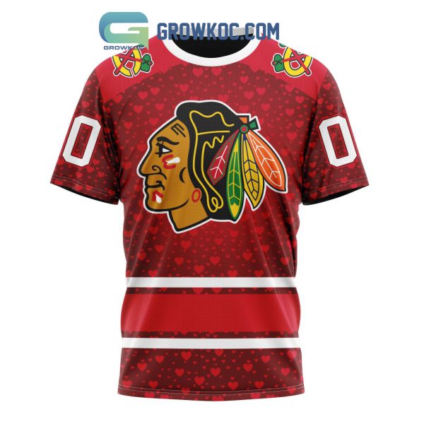 Chicago Blackhawks Valentines Day Fan Hoodie Shirts