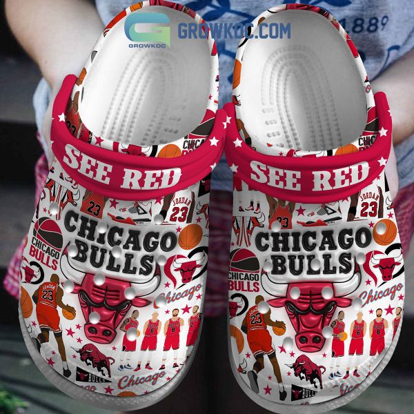 Chicago Bulls Fan Red Crocs Clogs